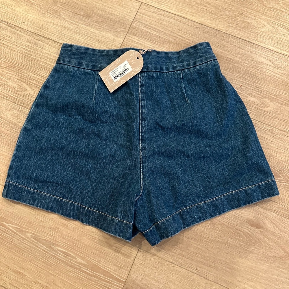 Meshki Dark Blue Jean Shorts